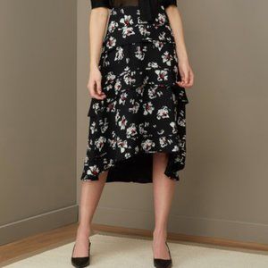 PROENZA SCHOULER Floral Tiered Midi Skirt - 0/XS